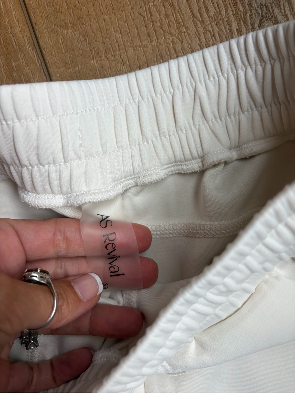 Altar'd State Cream Drawstring Shorts - Picture 3 of 4